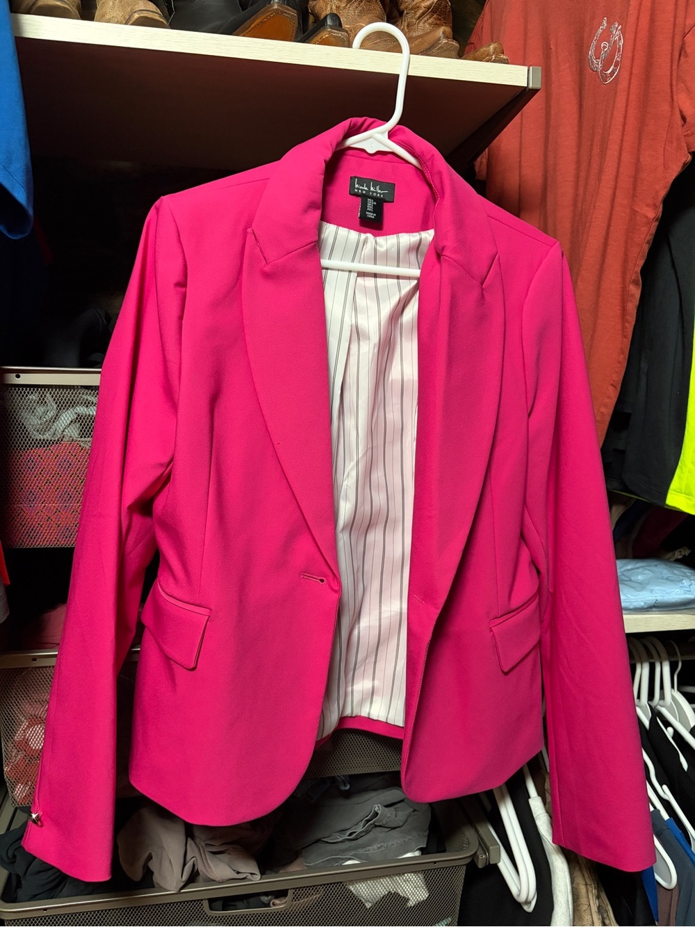 Nicole Miller Hot Pink Tailored Blazer